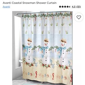 Avanti Coastal Snowman Shower Curtain - Multicolor